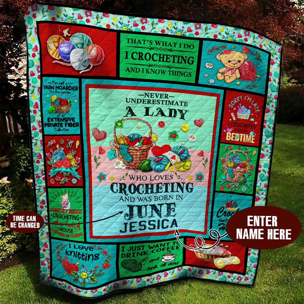 June Crocheting onalized Quilt Blanket Bbb050633Mh