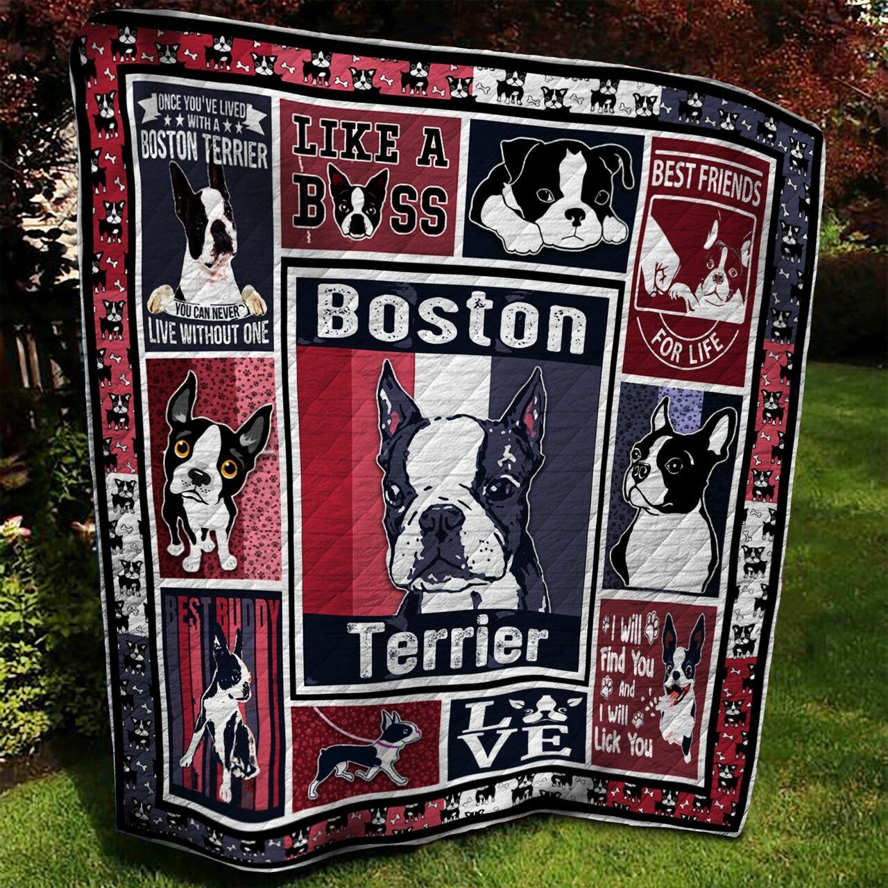Boston Terrier Quilt Blanket Bbb090603Mh
