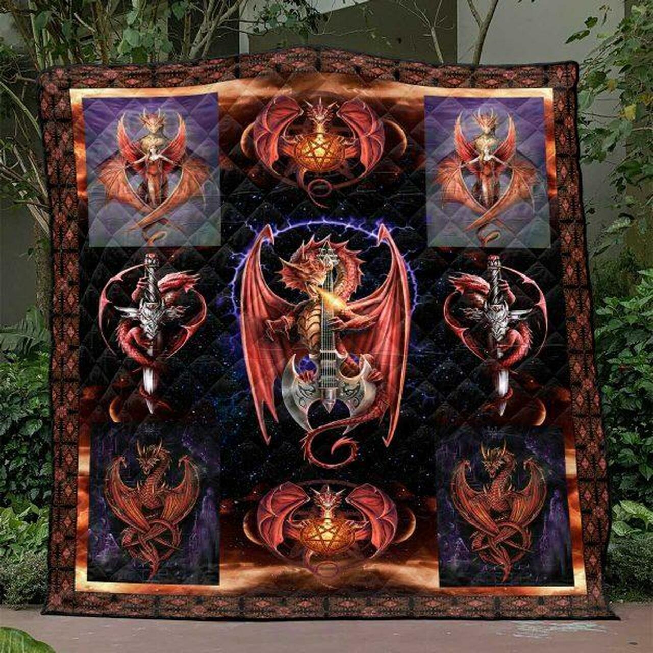 Fire Dragon Quilt Blanket Yld9 Quilt