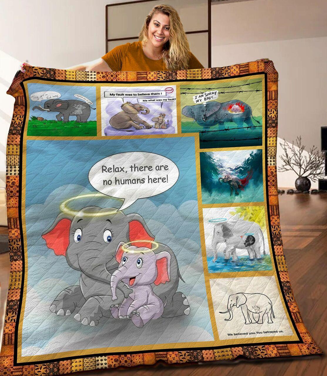 Elephant Mom Quilt Blanket C9B060603Na