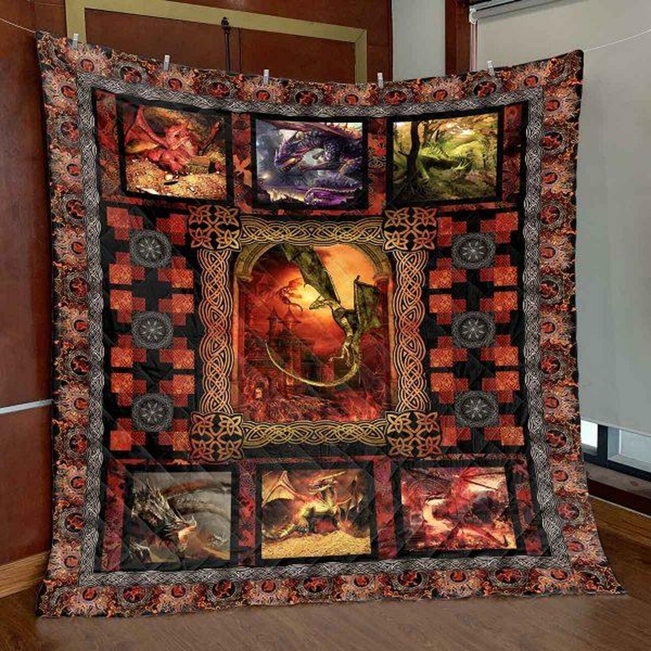 Dragon Fire Quilt Blanket Lu88 Quilt