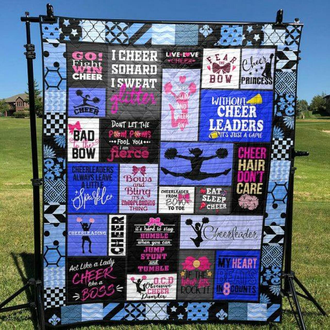 I Cheo Hardweat Glitter Royal Blue ion Quilt Blanket Py68 Quilt