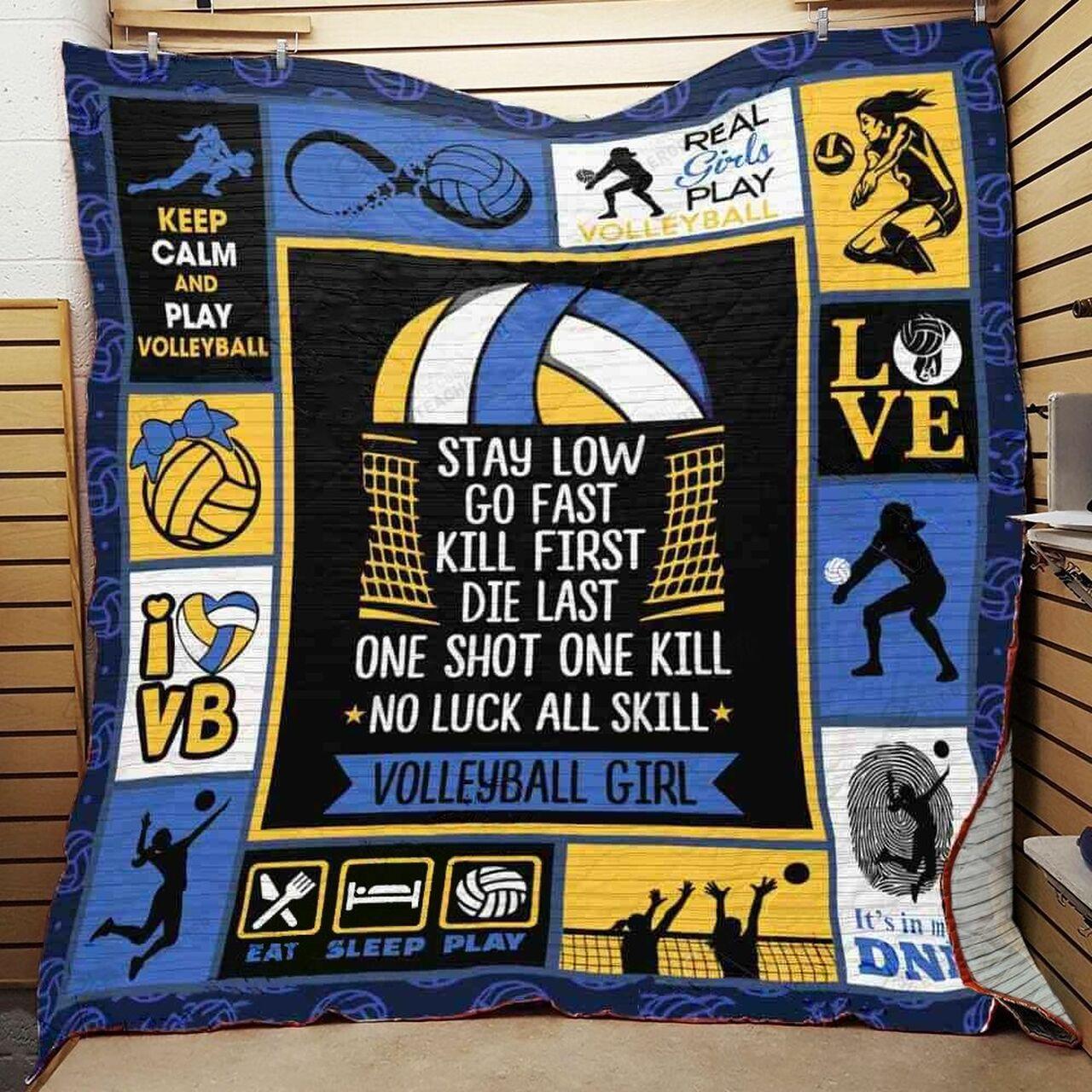 Real G Play Volleyball Quilt Blanket Greattomized Blanket G For Birthday C Thgiving