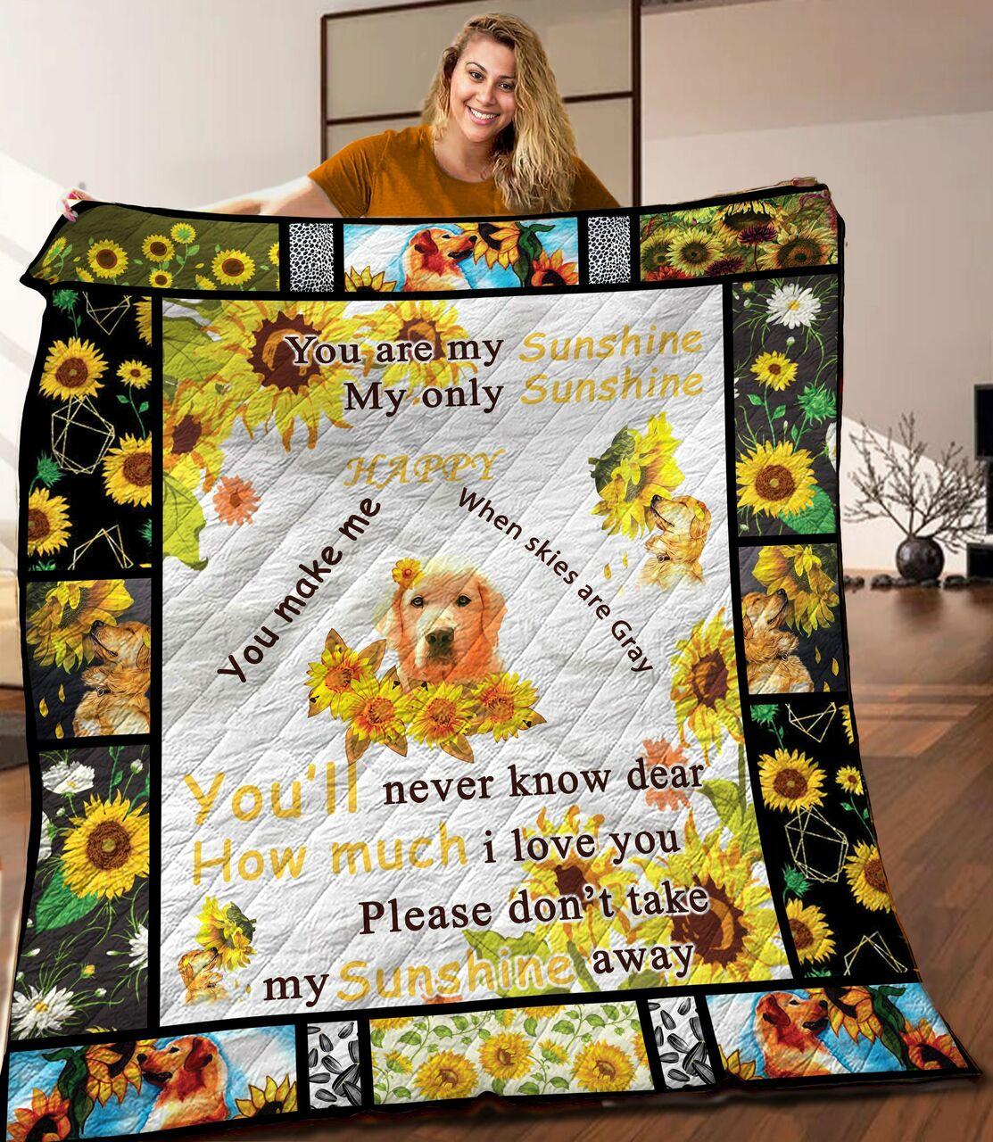Golden Retriever Quilt Blanket C9B060604Pt