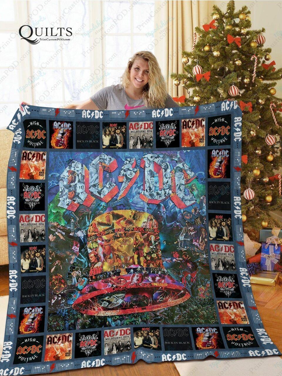 H Acdc Quilt Blanket For Fan