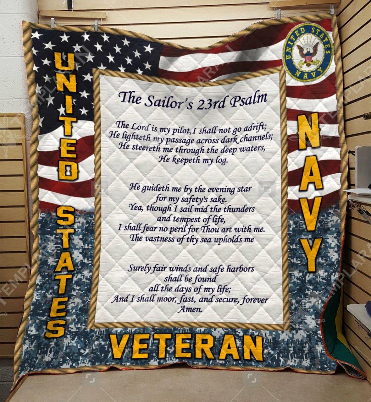 Navy Veteran Blanket Htt-Qct00015 Quilt