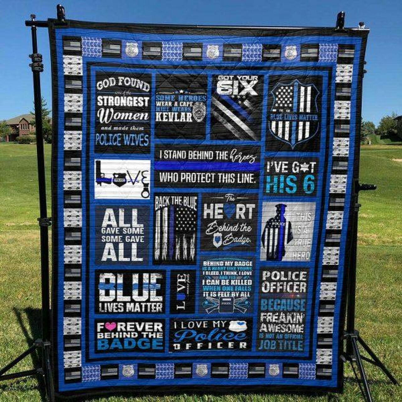Forever Behind The Badge Quilt Blanket No96 Quilt