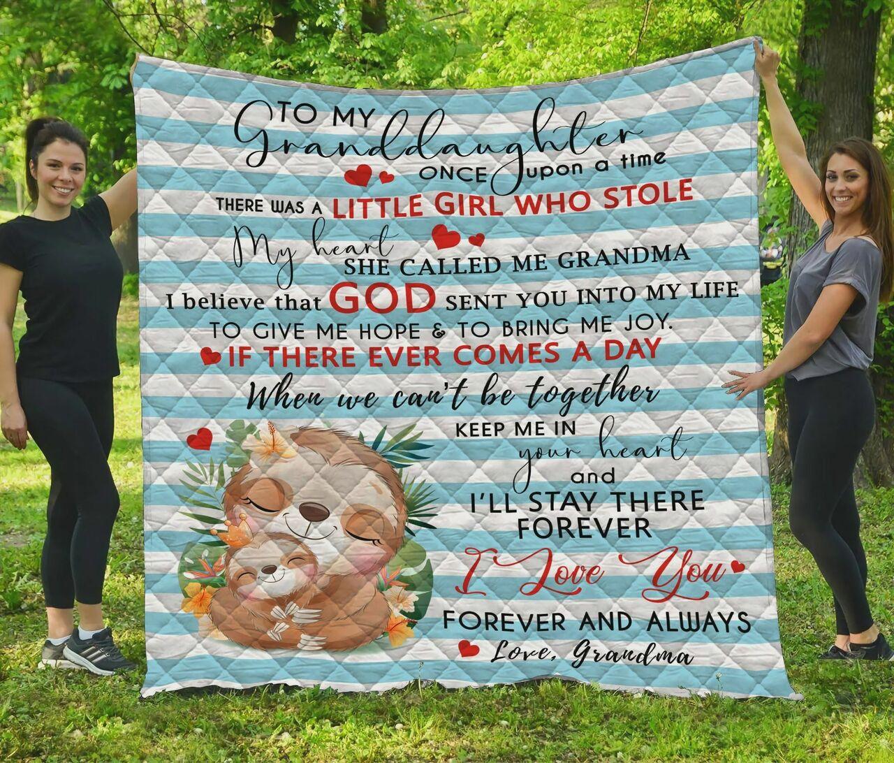 onalizloth To My Granddaughter Quilt Blanket From Grandma I Love You Forever And Al Greattomized Blanket G For Birthday C Thgiving
