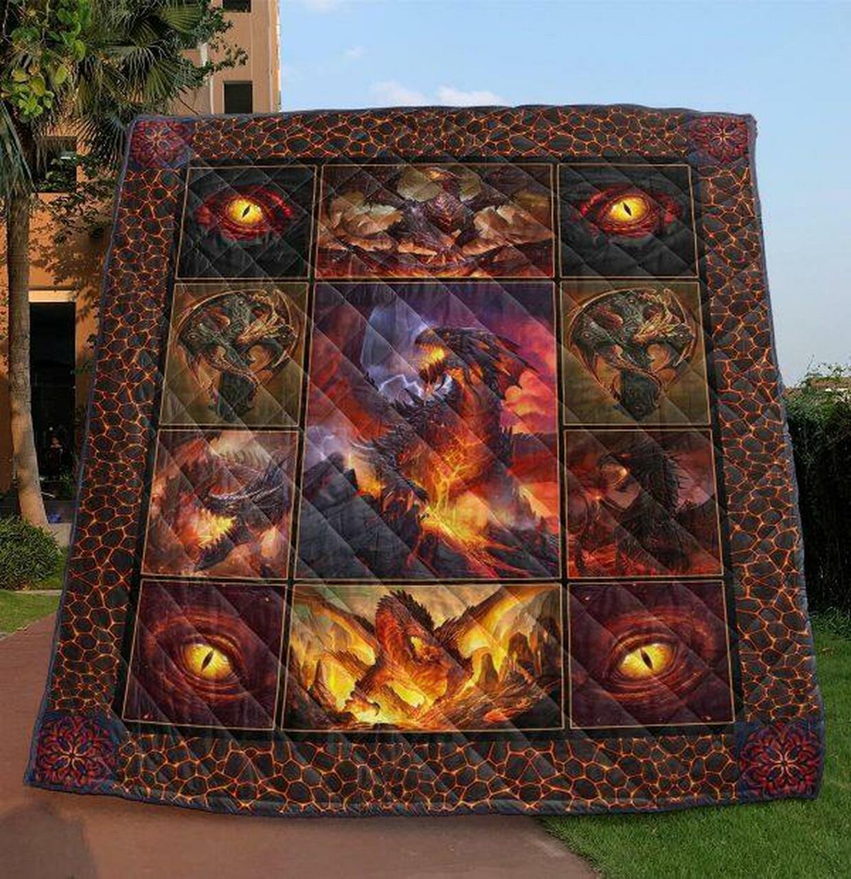 Dragon Fire Quilt Blanket Vq06 Quilt