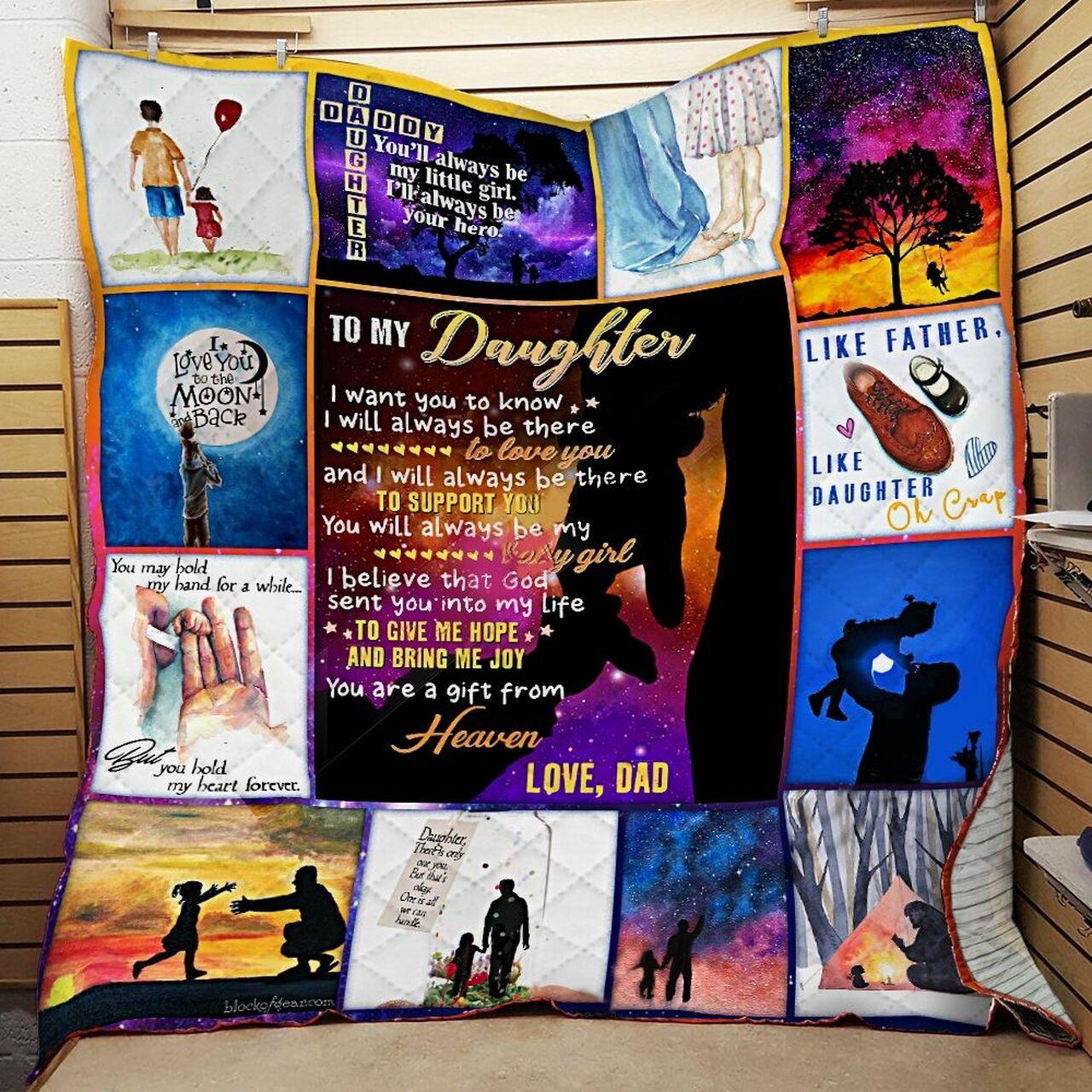 onalized To My Daughter Quilt Blanket From Dad I Want You To Know I Will Al Be There To Love You Greattomized Blanket G For Birthday C Thgiving