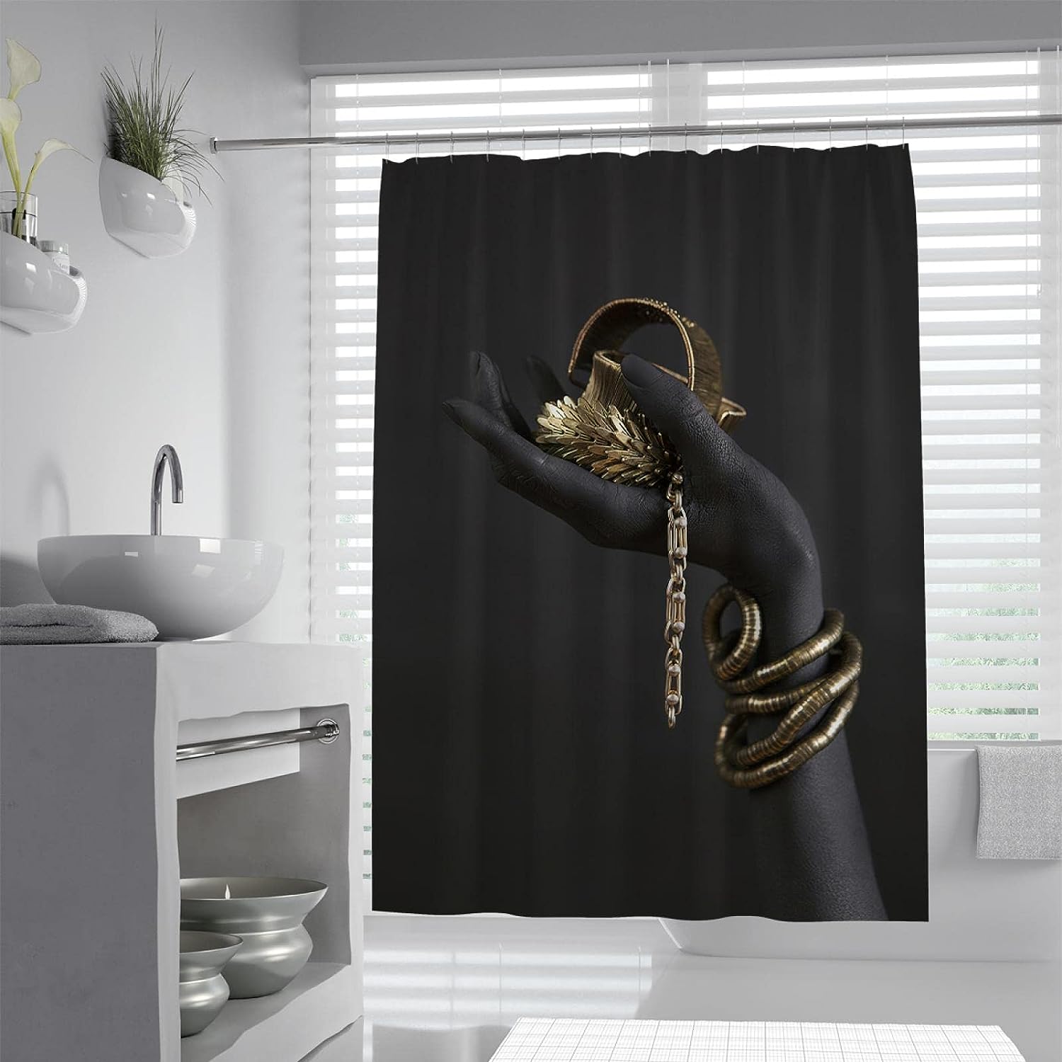 Dreamy African American Bathroom Shower Curtain For Chic And Elegant Bathroom Decor
