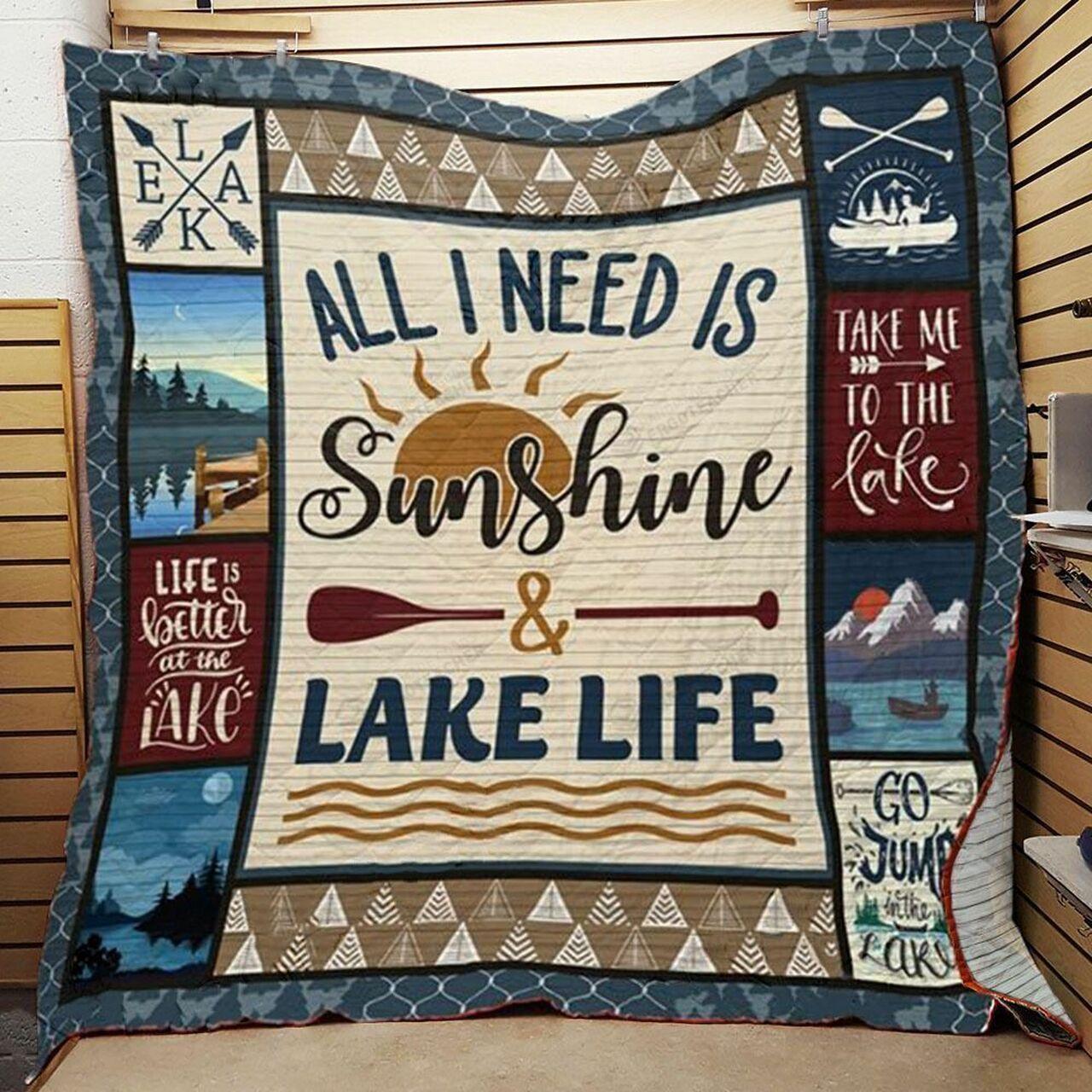 All I Nee hine And Lake Life Quilt Blanket Greattomized Blanket G For Birthday C Thgiving