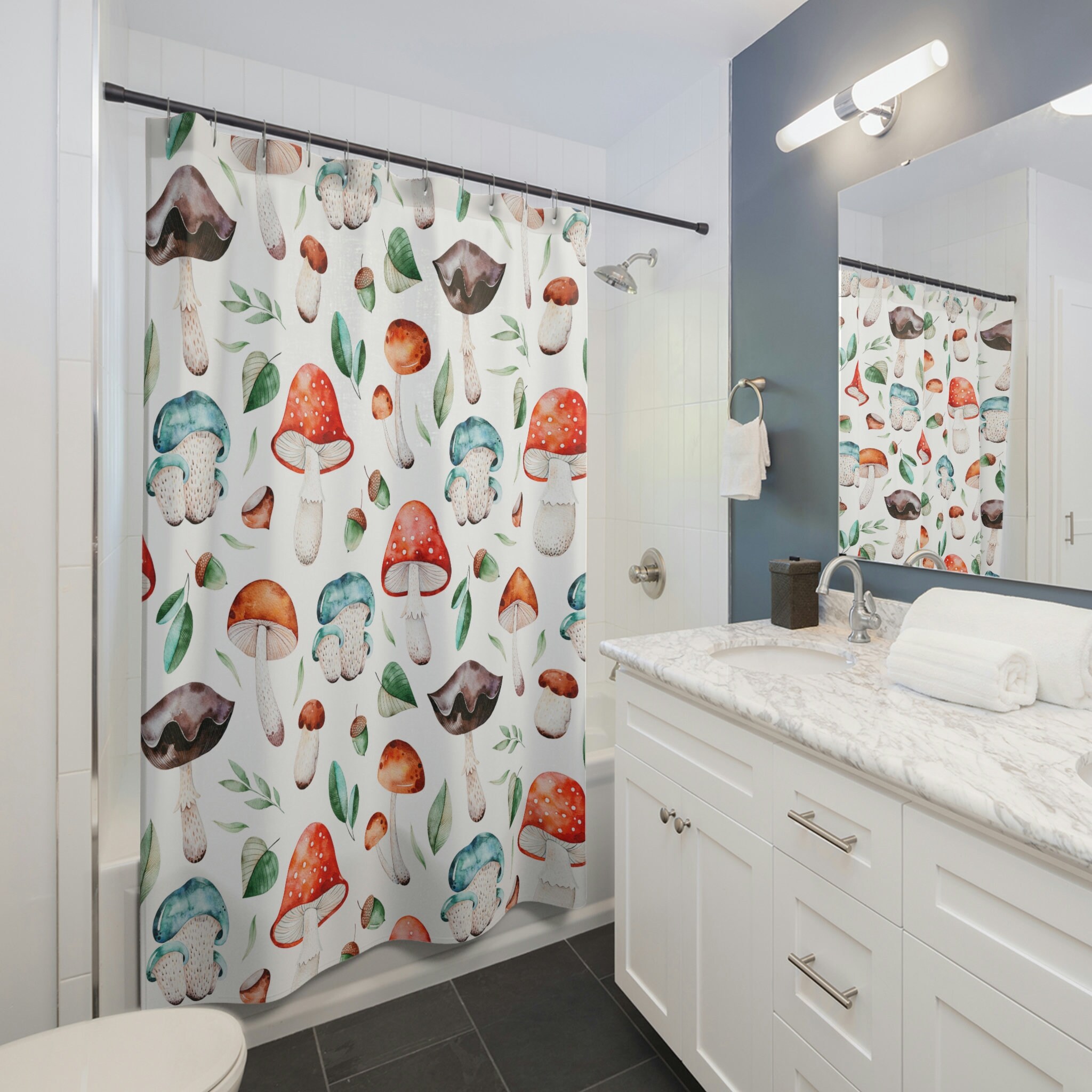 Floral Border Vintage Style Shower Curtain Abstract Design With Herbs And Wild Flowers Botanical Engraving For Bathroom