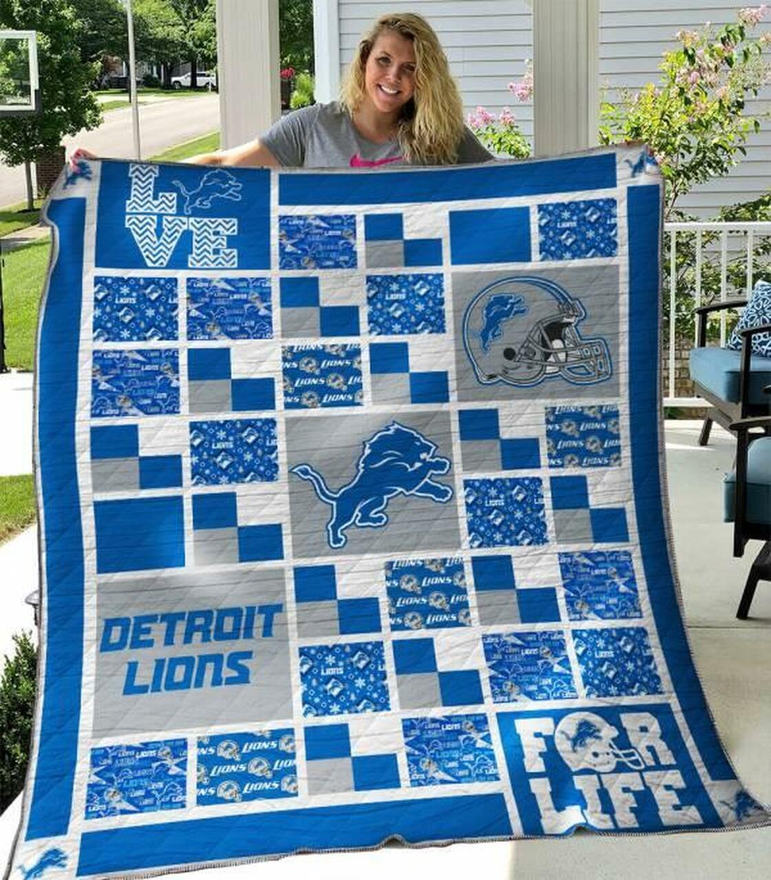 Detroit L Quilt Blanket B040615 Quilt
