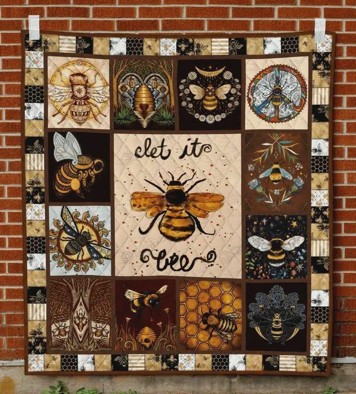 Let It Bee Quilt Blanket Greattomized Blanket G For Birthday C Thgiving