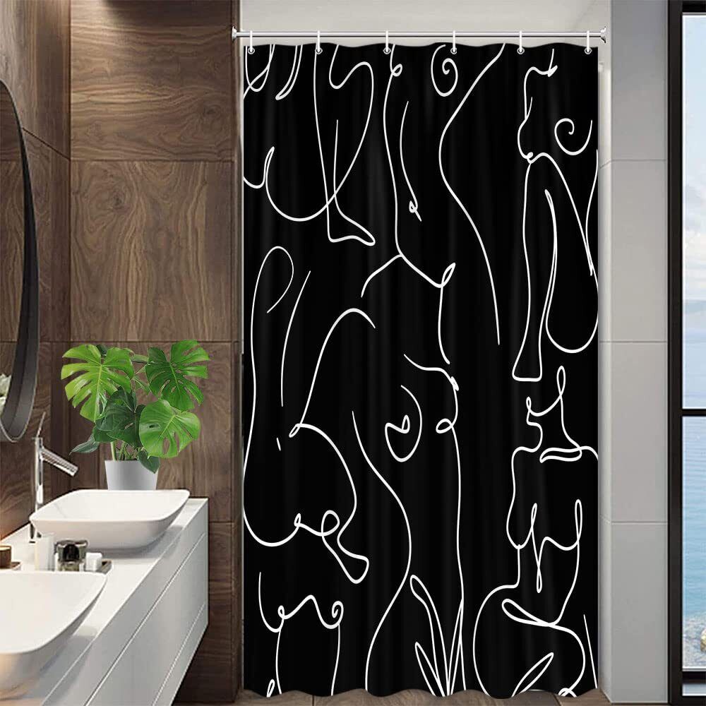 Erotic Abstract Sexy Shower Curtain For Rv Camper Bathroom Decor