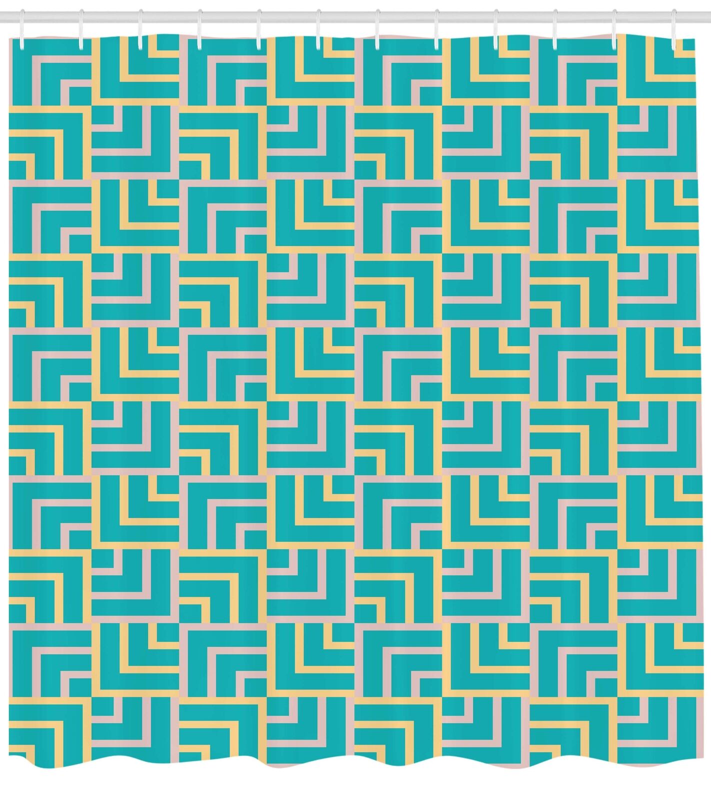 Composition Pattern Art Printed Shower Curtain For Modern Bathroom Decor