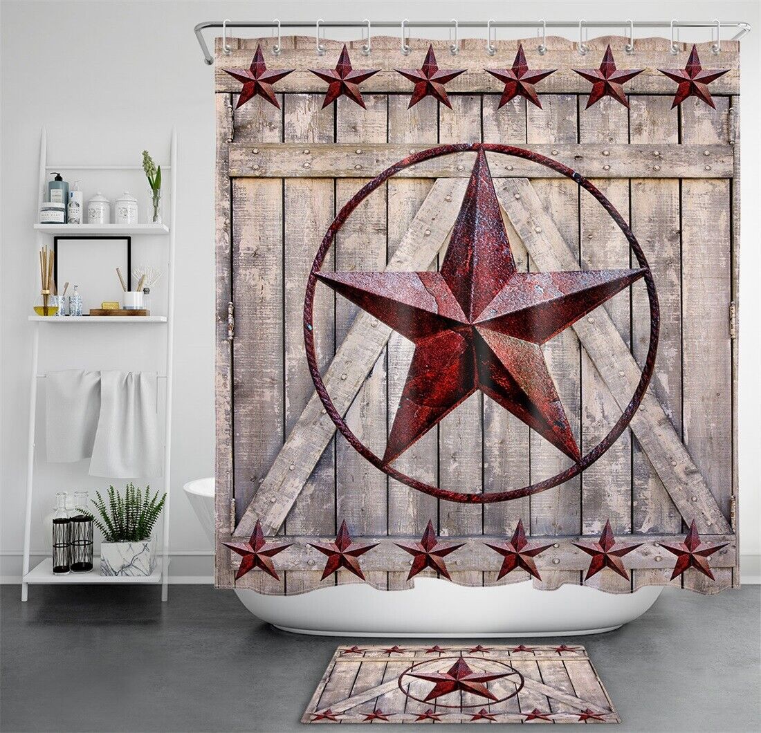 Star Shower Curtain Home Decor