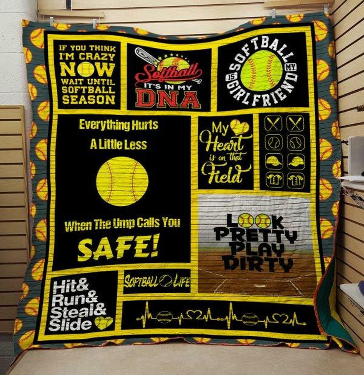 Softball 1000097 Quilt Blanket Quilt