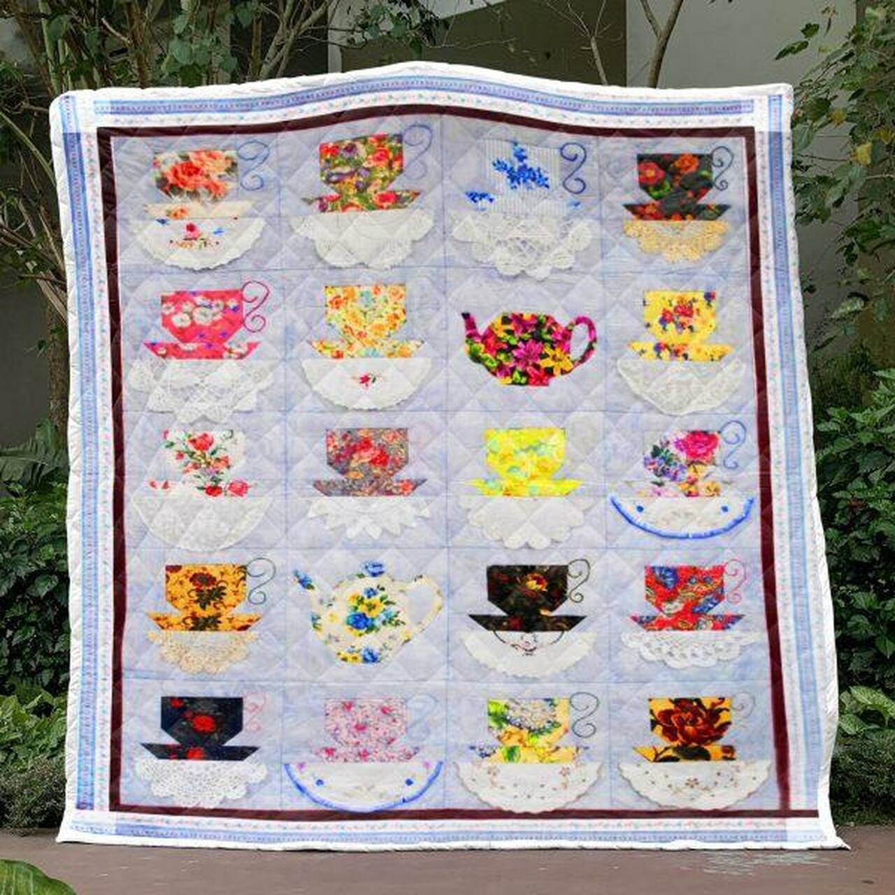 Tea Party Quilt Blanket Bn14 Quilt