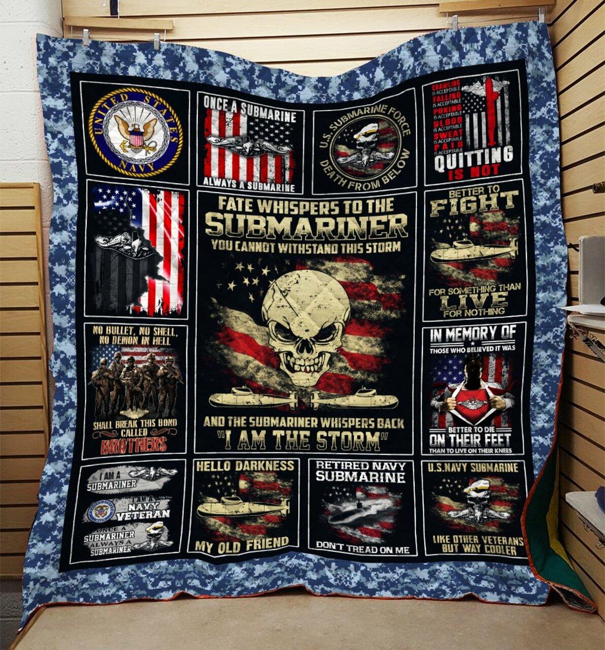 Us Naubmarine Blanket 3D Printing Ntt-Qhn07 Quilt