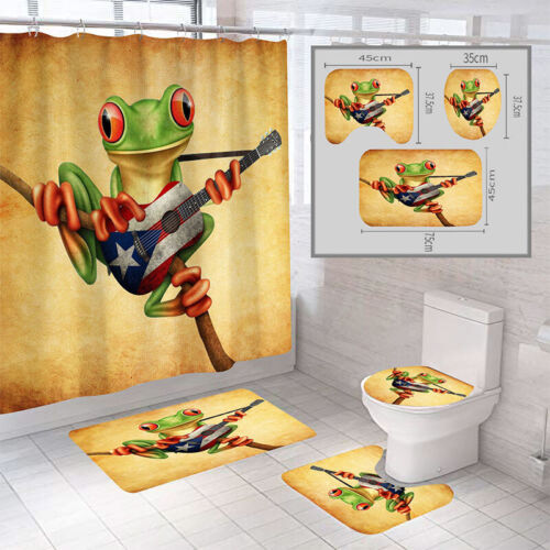 Frog Guitar Music Animal Shower Curtain For A Fun And Musical Bathroom