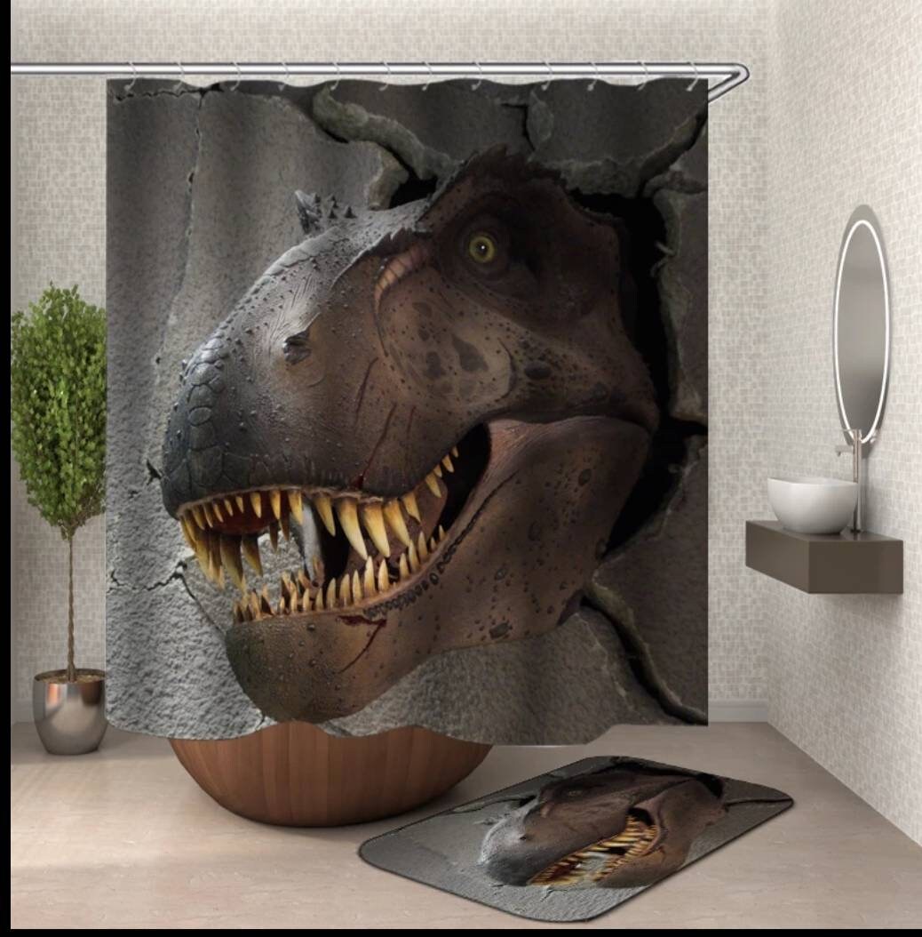 Elephant Meadow 3D Shower Curtain Waterproof Fiber For A Peaceful Bathroom