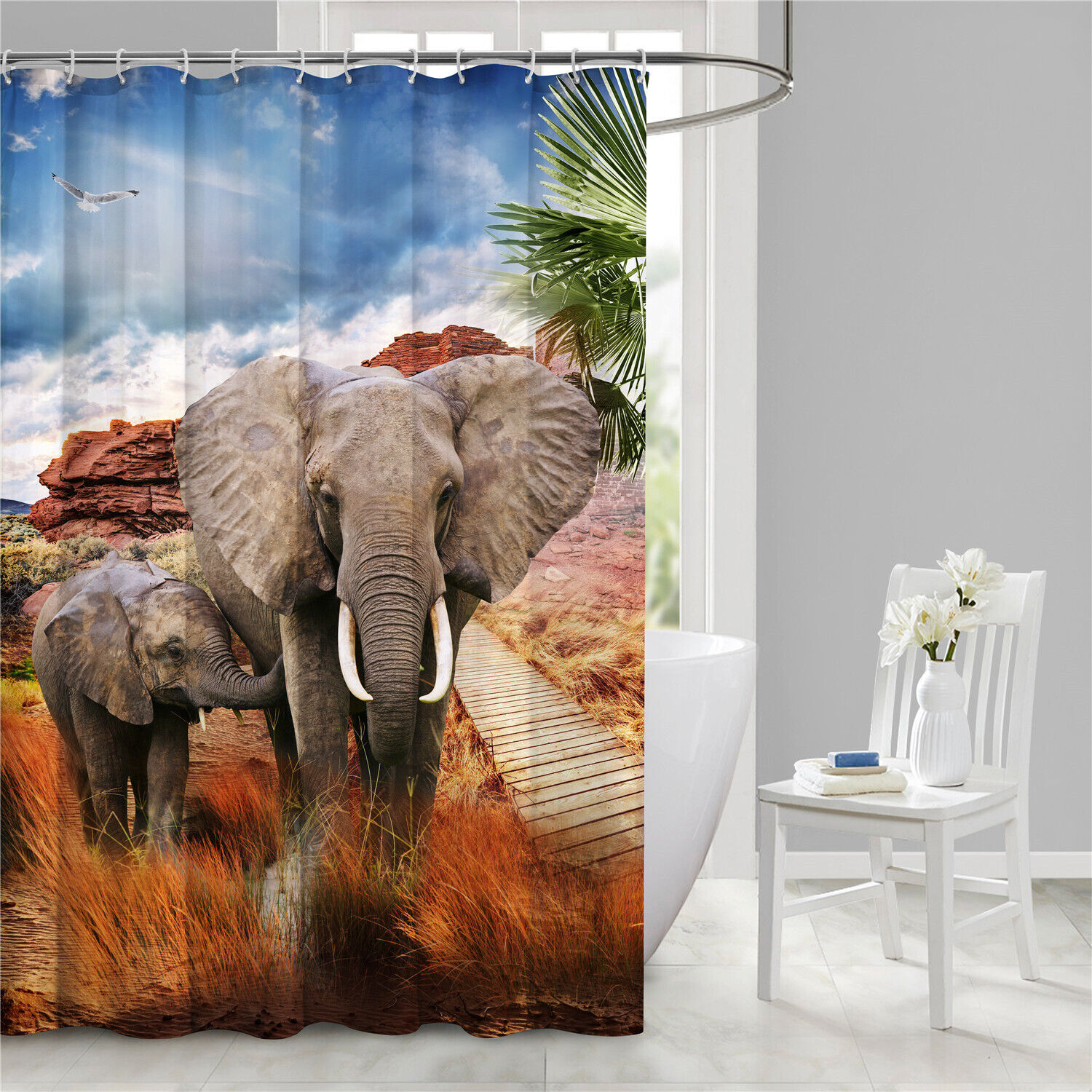 Film Star 3D Shower Curtain Waterproof Fiber For A Glamorous Bathroom