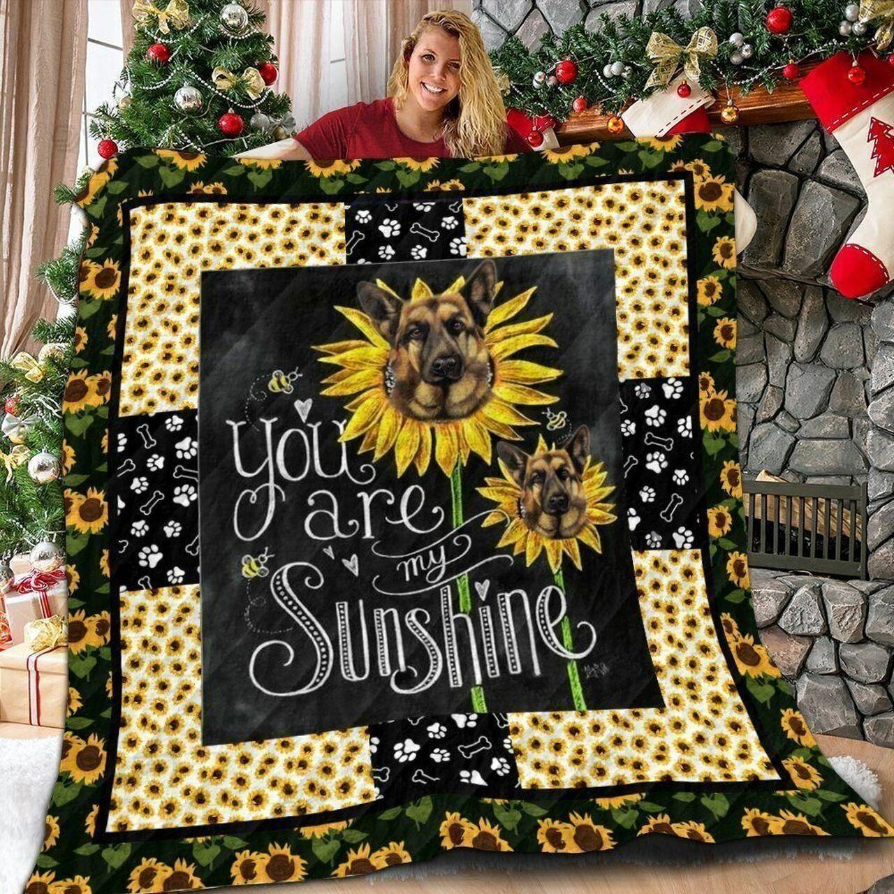 Germhepherd You Are unshine Quilt Blanket Greattomized Blanket G For Birthday C Thgiving