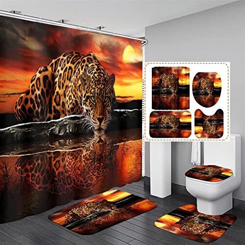 Cheetah Shower Curtain For A Unique Animal Print Bathroom Decor