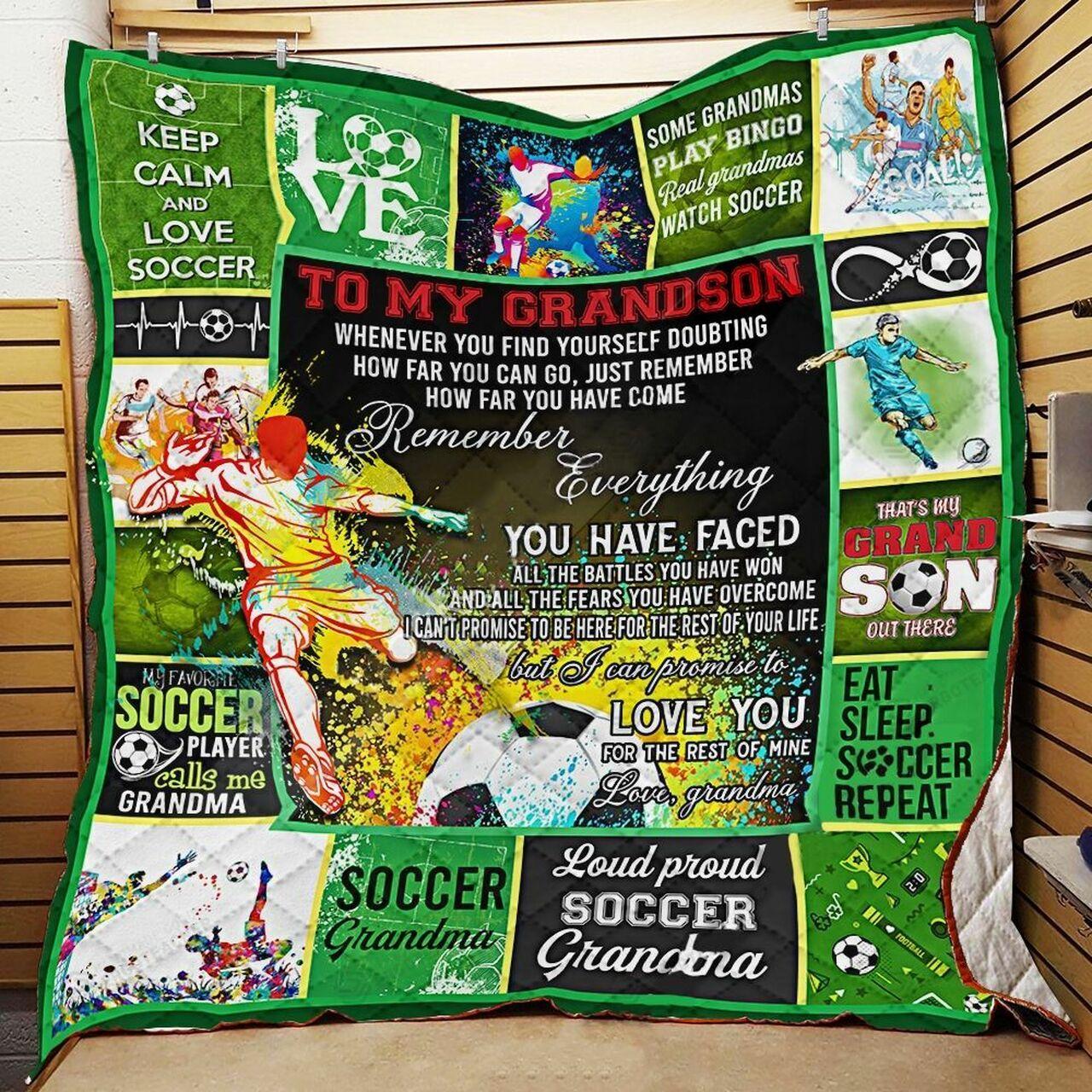 onalizoccer To My Gron From Grandma Whenever You Find Yelf Quilt Blanket Greattomized G For Birthday C Thgiving