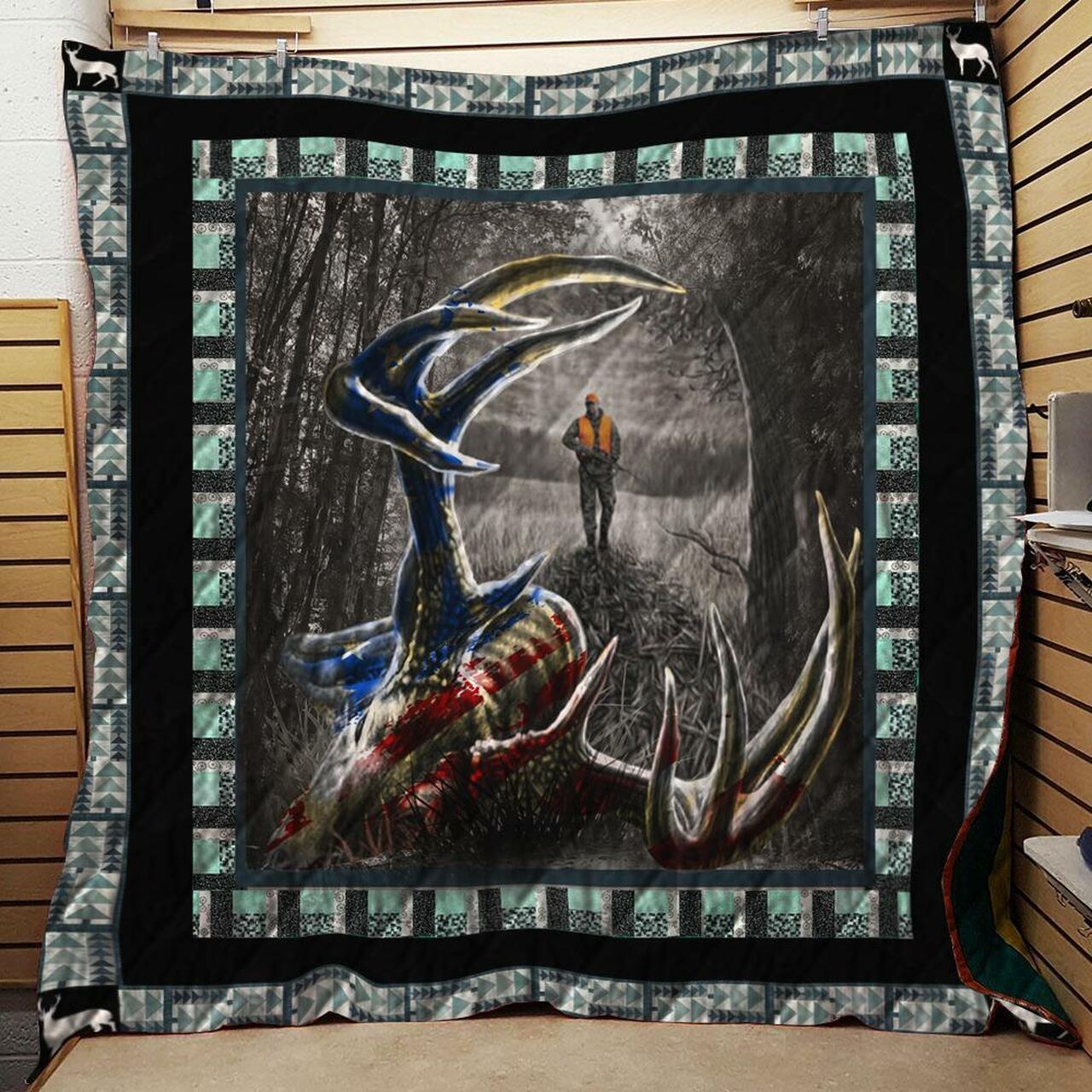 Deer Hunter Quilt Blanket Quilt