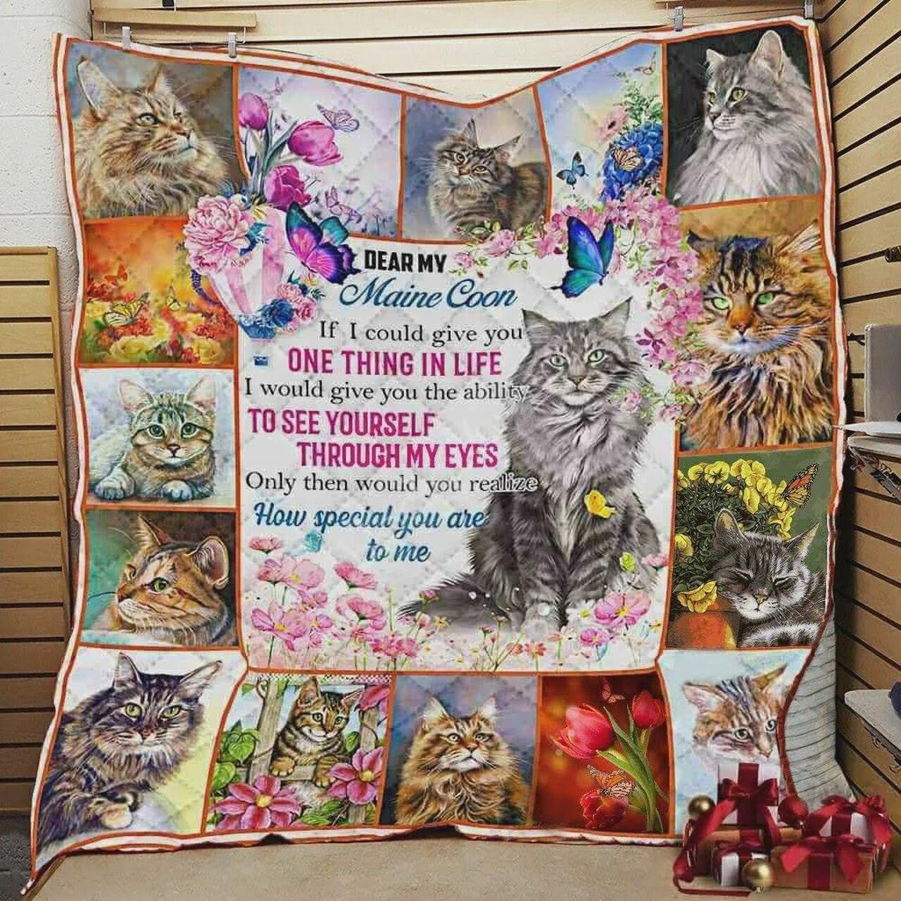 Dear My Maine Coon Hpecial You Are To Me Quilt Blanket Greattomized Blanket G For Birthday C Thgiving