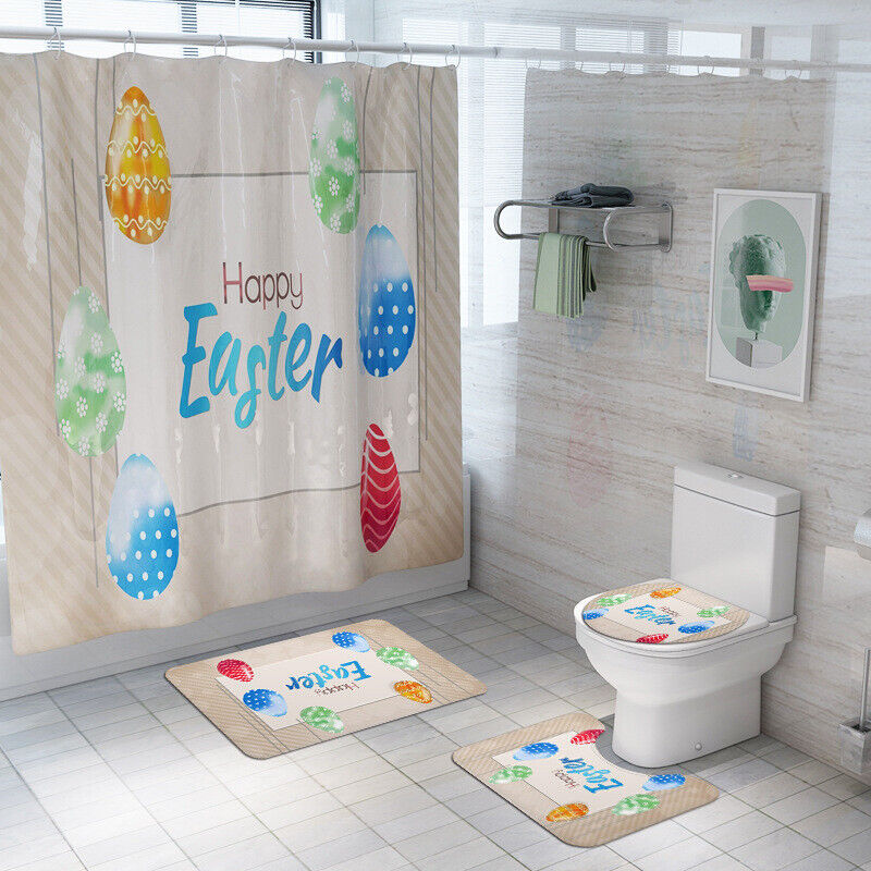 Easter Eggs Print Shower Curtain Bathroom For A Playful Easter Bathroom