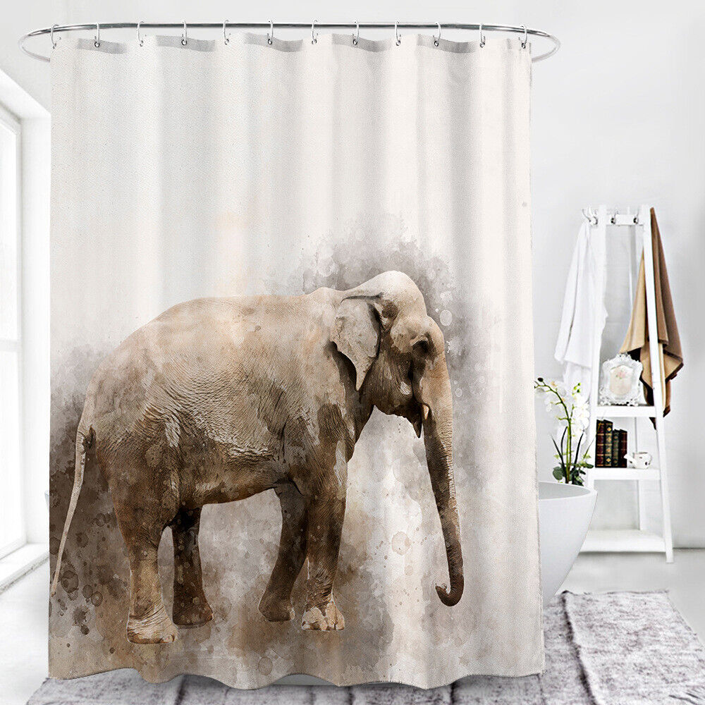 Elephant Shower Curtain For An Exotic And Relaxing Bathroom