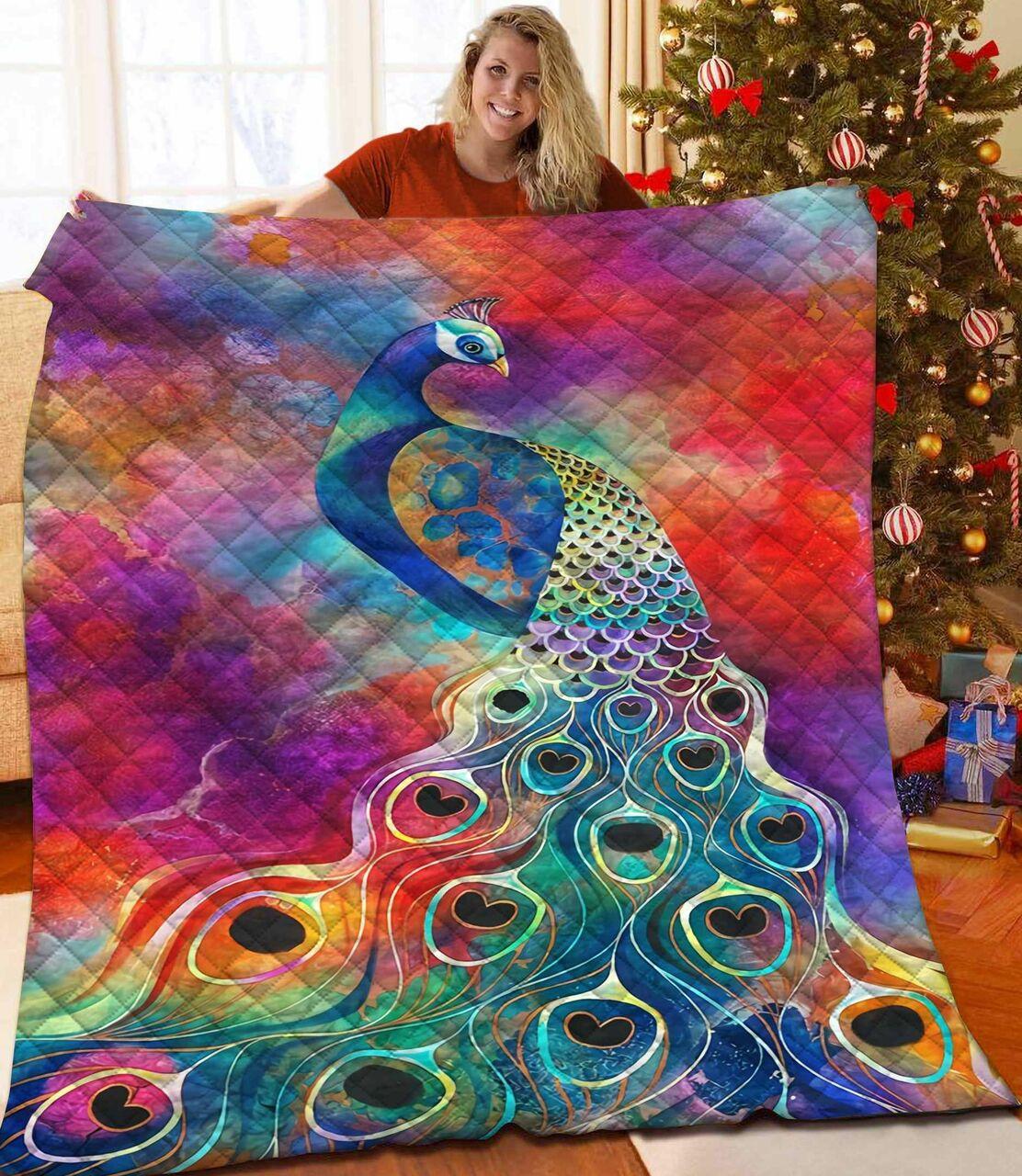 Peacock Cla05122173Q Quilt Blanket