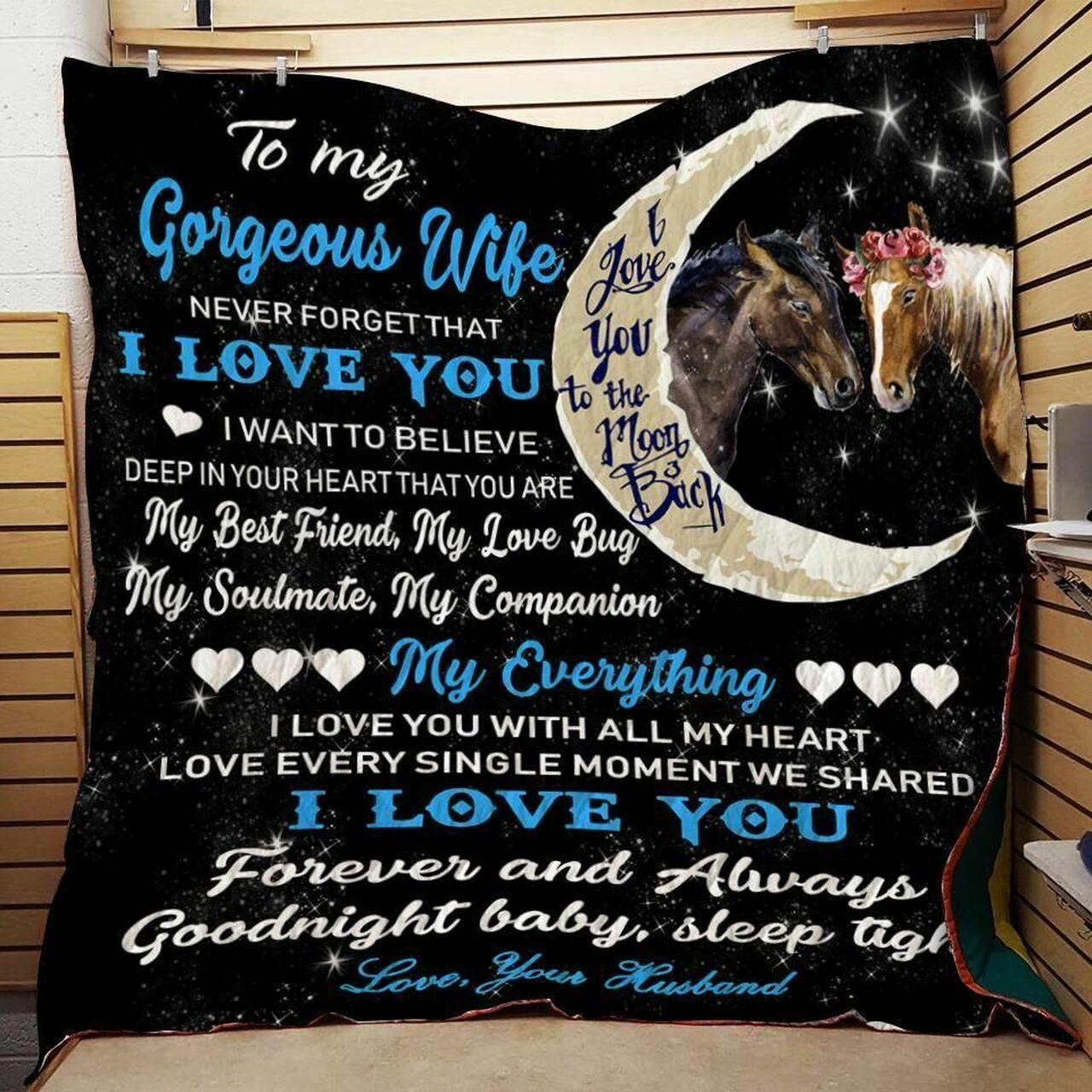 onalized e To My Wife Fromband Never Forget That I Love You Quilt Blanket Greattomized G For Birthday C Thgiving Wedding Valent Day