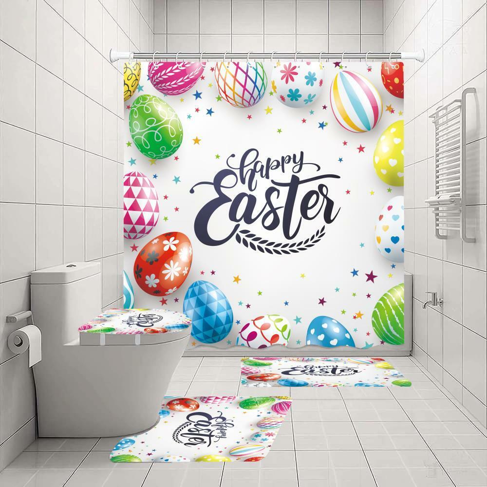 Easter Shower Curtain For A Charming Easter Bathroom