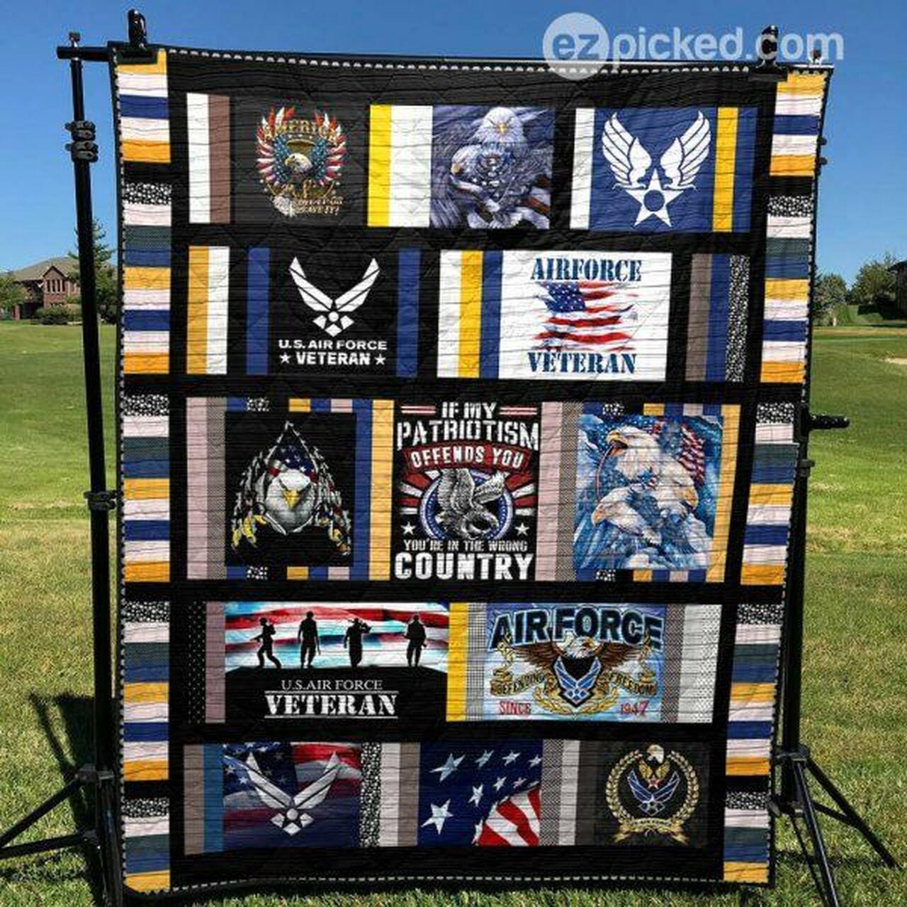 Us Airforce Veteran Quilt Blanket Lk08 Quilt