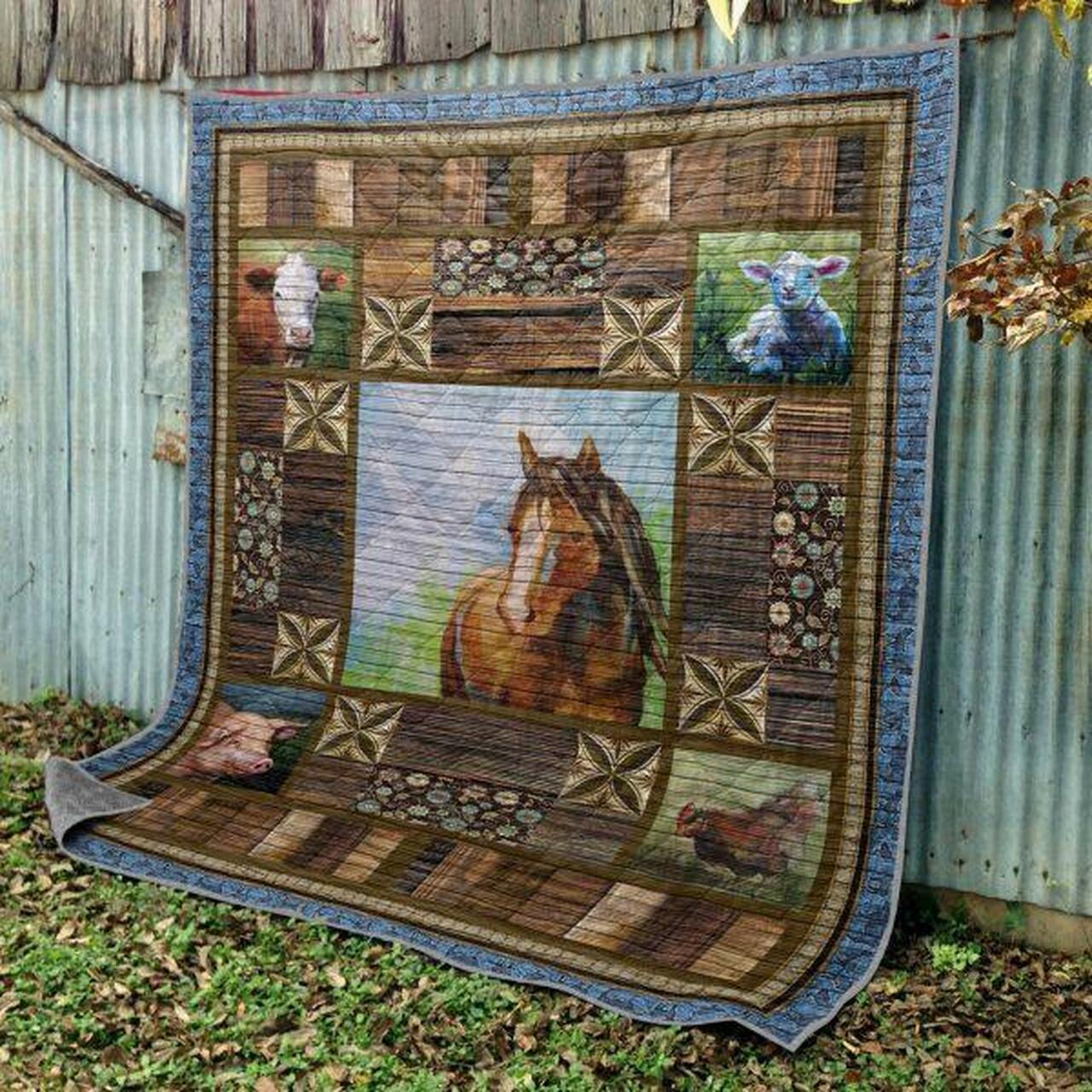 Happy Farmery Quilt Blanket Hn66 Quilt