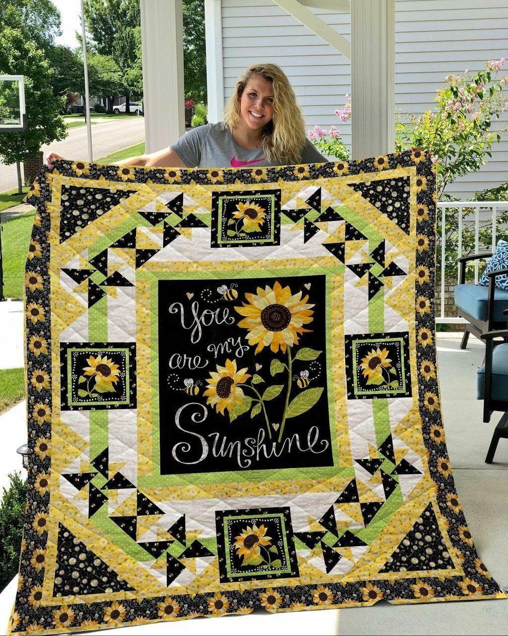 Sunflo You Are unshine Clh0511511Q Quilt Blanket
