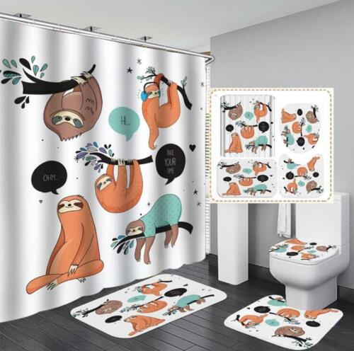 Cartoon Koala Mat Bathrooms 3D Shower Curtain For A Cute And Fun Bathroom