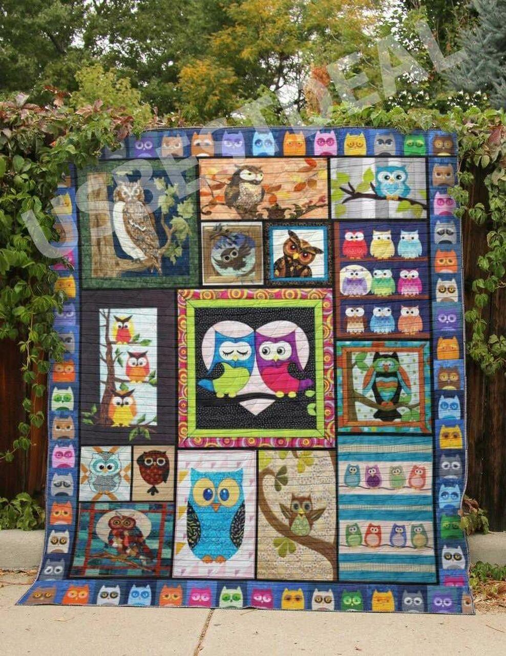 Owl Owl Love You Cla18120720Q Quilt Blanket