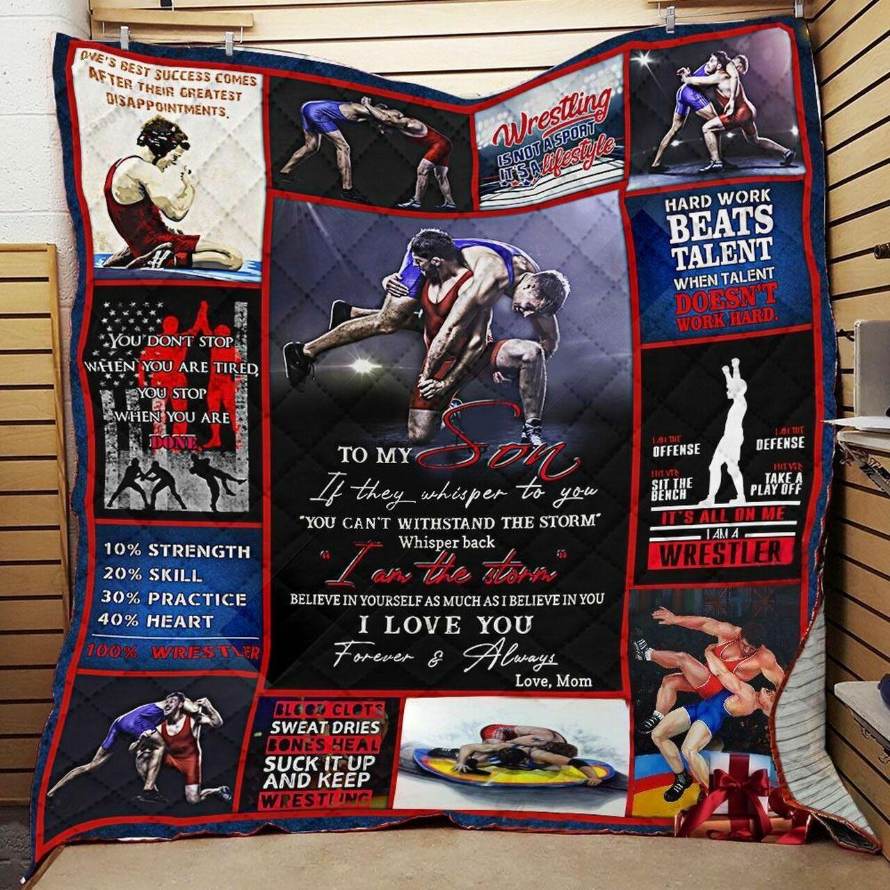 onalized tling To on From Mom I Love You Forever And Al Quilt Blanket Greattomized G For Birthday C Thgiving