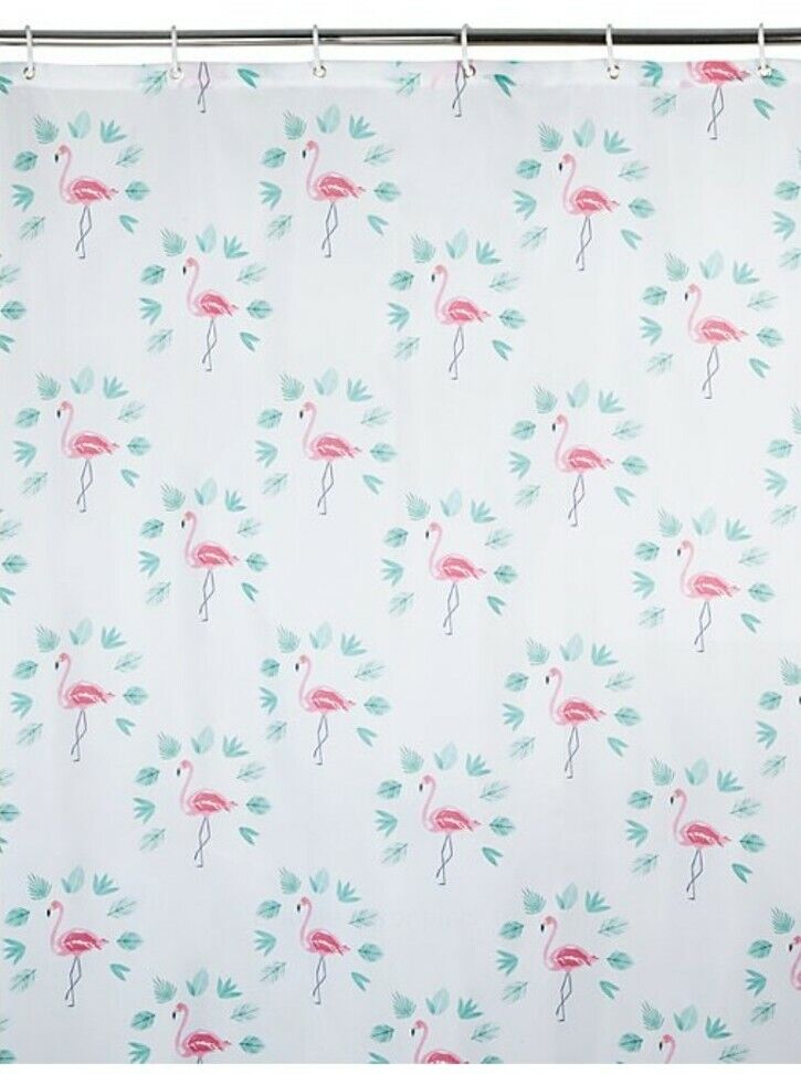 Flamingo Extra Long Shower Curtain Bathroom Decor