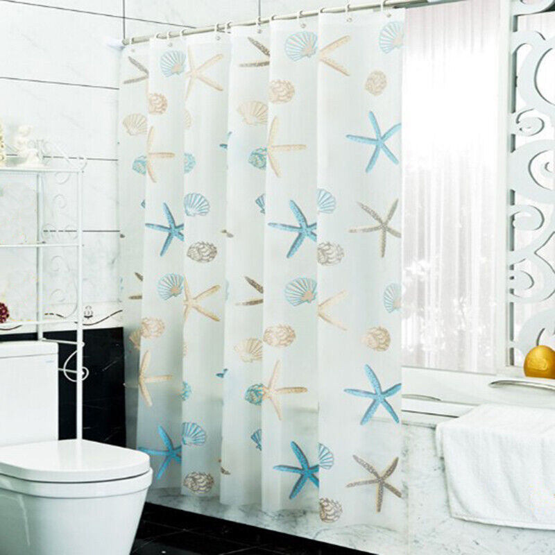 Starfish Sea Shell Peva Shower Curtain Bathroom Decor