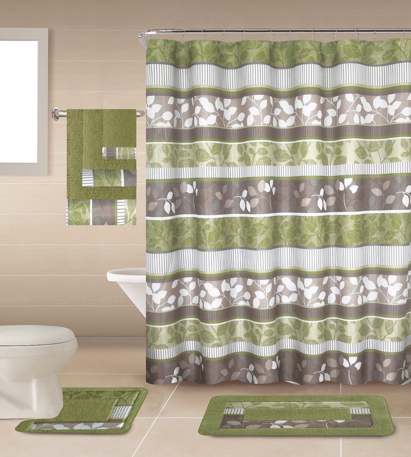 Stylish Geometric Fabric Shower Curtain Bathroom Decor
