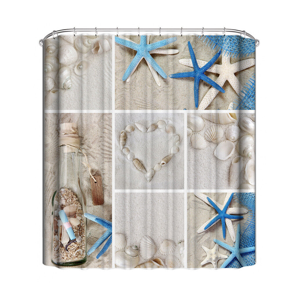 Geometric 3D Bath Screen Shower Curtain Bathroom Decor
