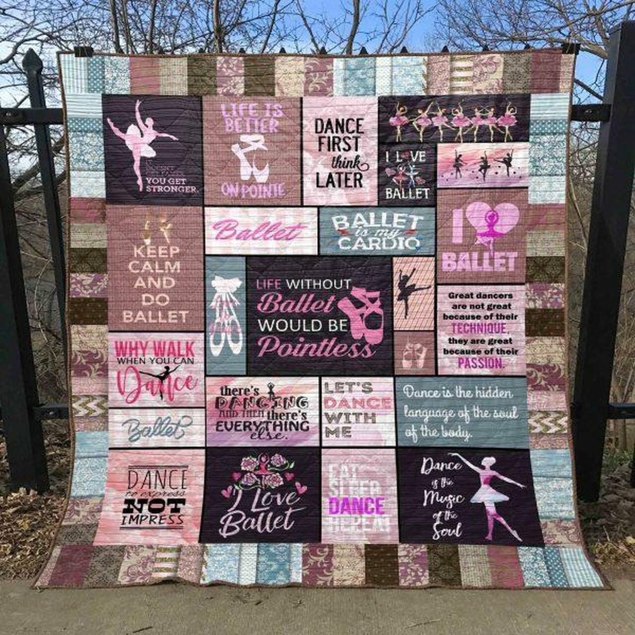 Life Without Ballet Would Be Poins Quilt Blanket Th19 Quilt