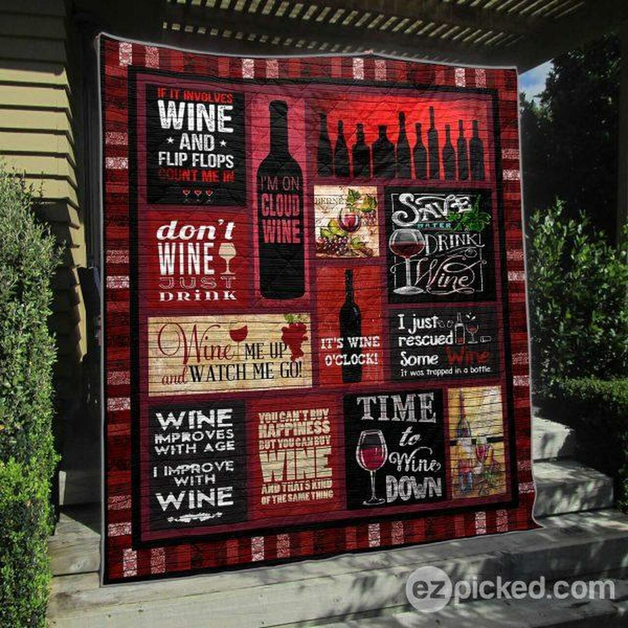 On Cloud Wine Quilt Blanket No96 Quilt